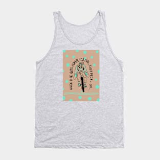 JUST PEDAL ON CYCLING POLKA DOTS SHIRT Tank Top